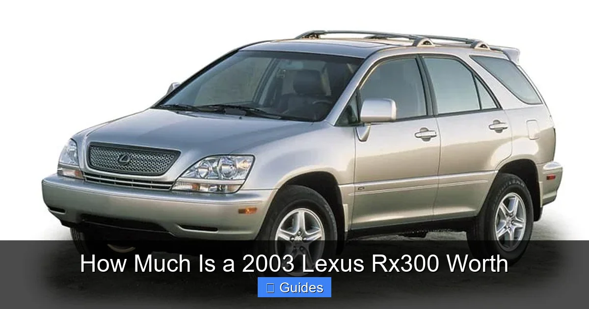 How Much Is a 2003 Lexus Rx300 Worth