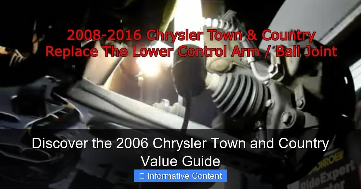 Discover the 2006 Chrysler Town and Country Value Guide