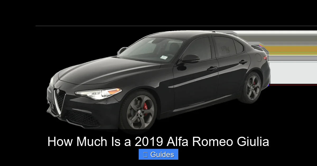 How Much Is a 2019 Alfa Romeo Giulia