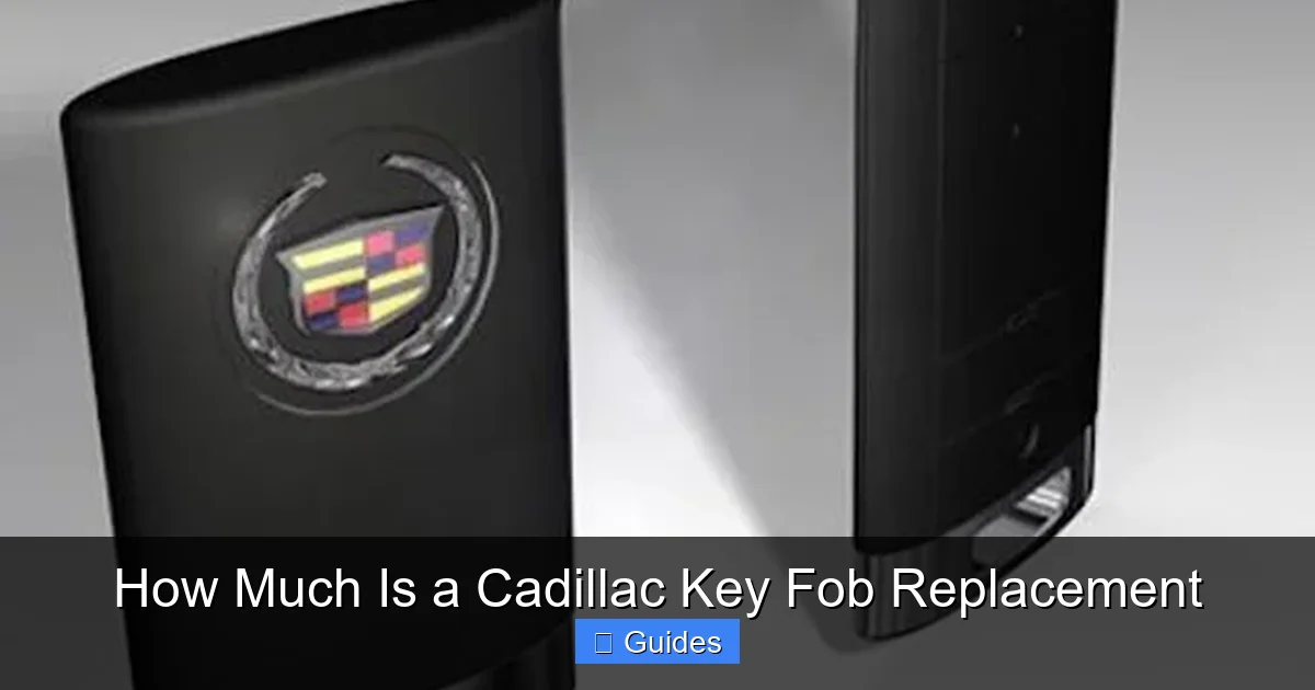 How Much Is a Cadillac Key Fob Replacement