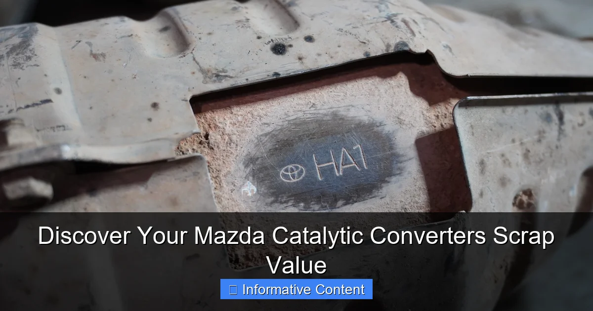 Discover Your Mazda Catalytic Converters Scrap Value