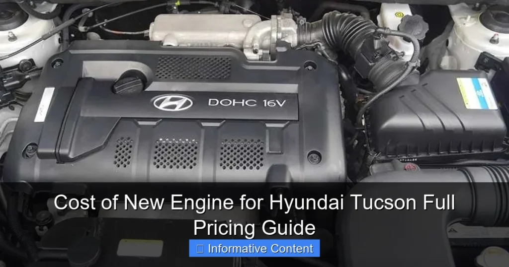 Cost of New Engine for Hyundai Tucson Full Pricing Guide