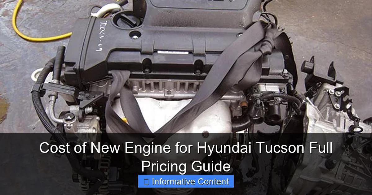 Cost of New Engine for Hyundai Tucson Full Pricing Guide