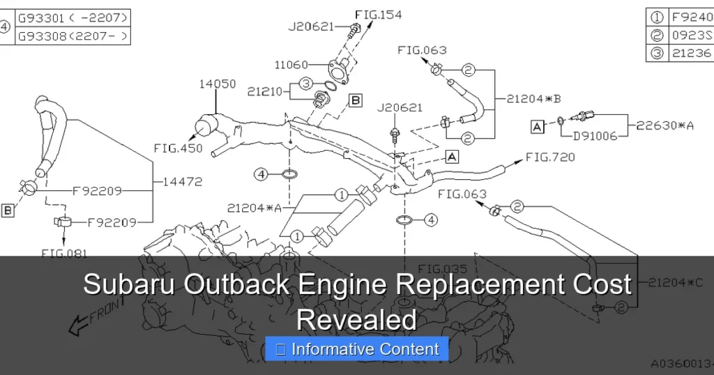 Subaru Outback Engine Replacement Cost Revealed