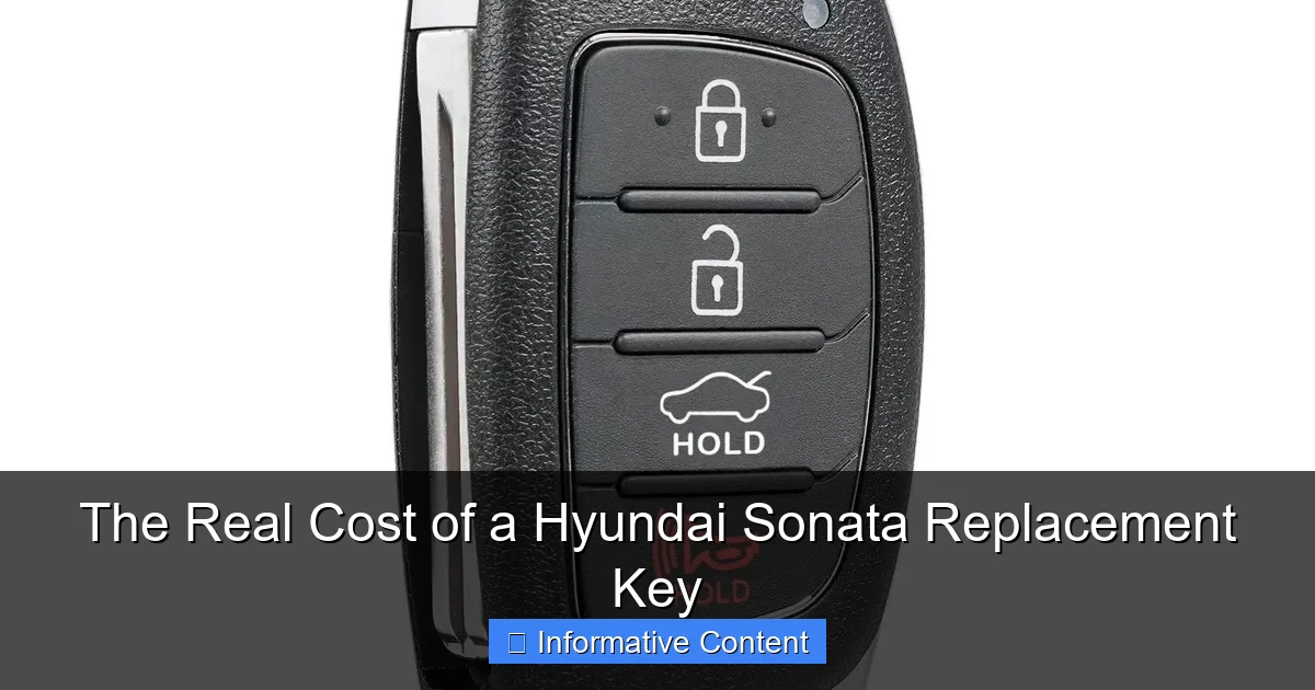 The Real Cost of a Hyundai Sonata Replacement Key
