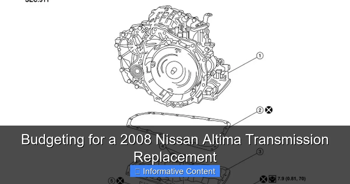 Budgeting for a 2008 Nissan Altima Transmission Replacement