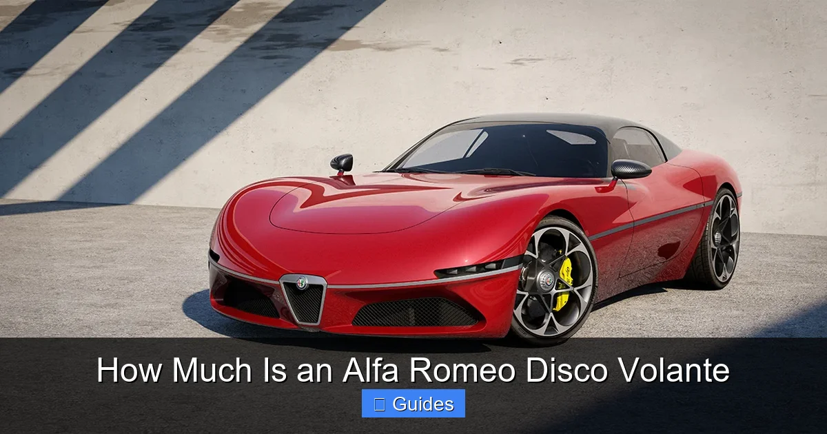 How Much Is an Alfa Romeo Disco Volante