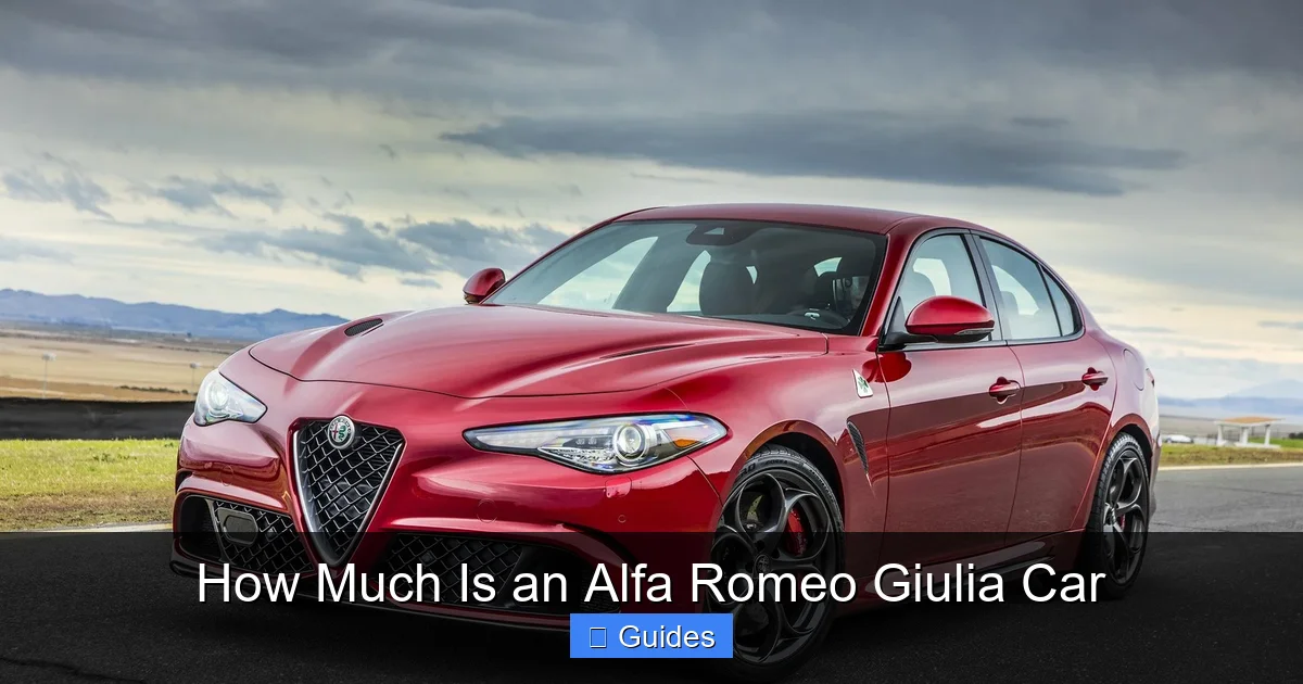 How Much Is an Alfa Romeo Giulia Car