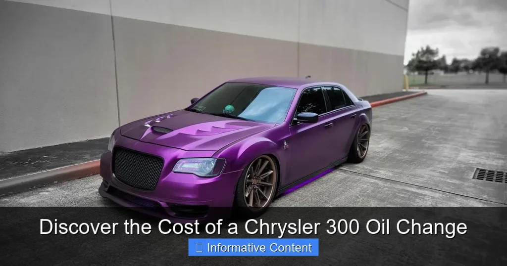Discover the Cost of a Chrysler 300 Oil Change