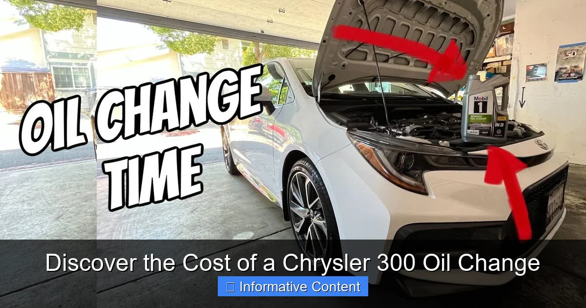 Discover the Cost of a Chrysler 300 Oil Change