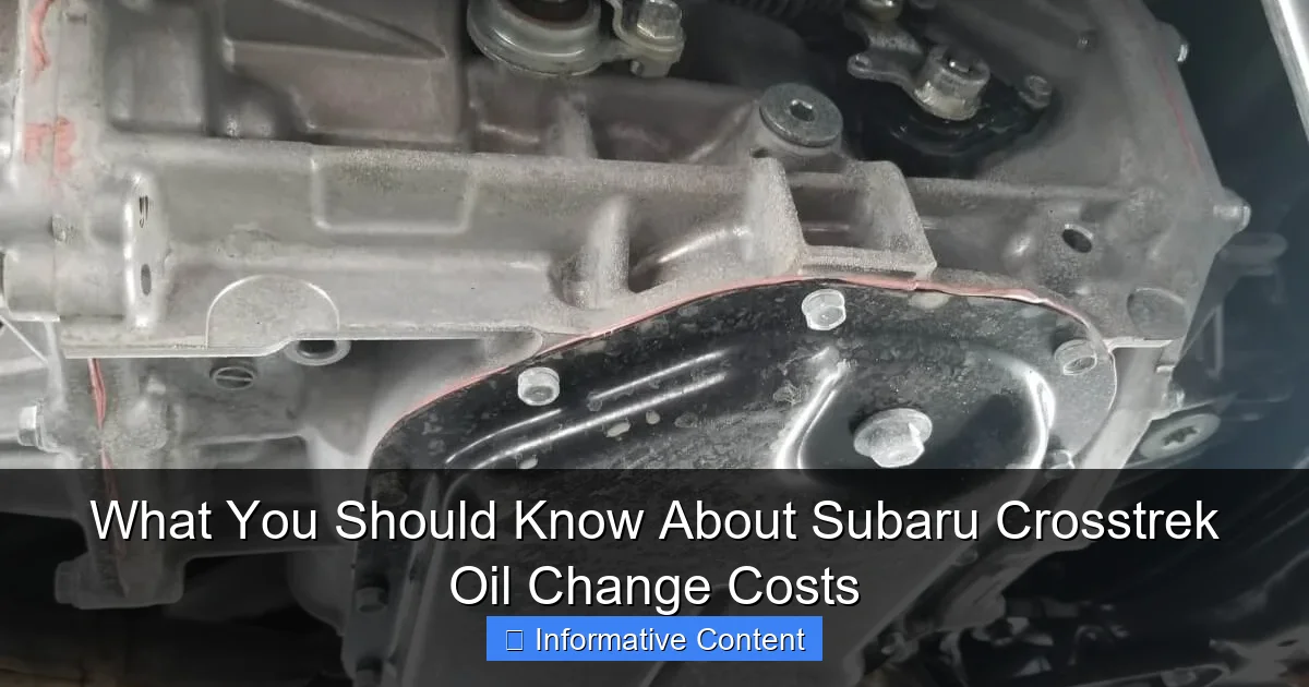 What You Should Know About Subaru Crosstrek Oil Change Costs