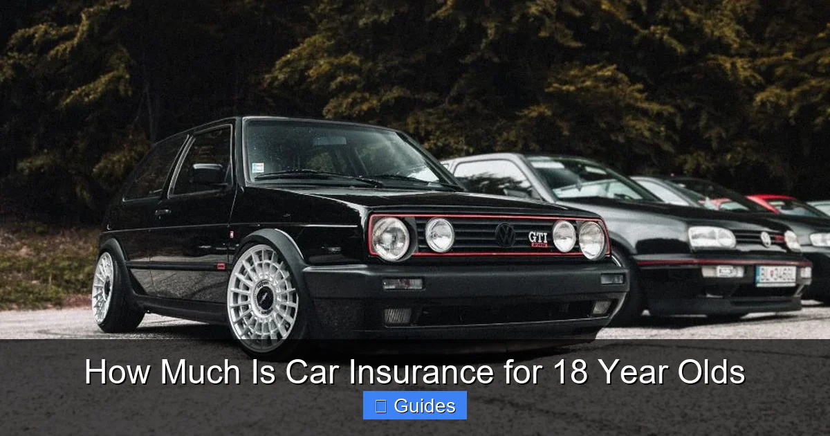 How Much Is Car Insurance for 18 Year Olds