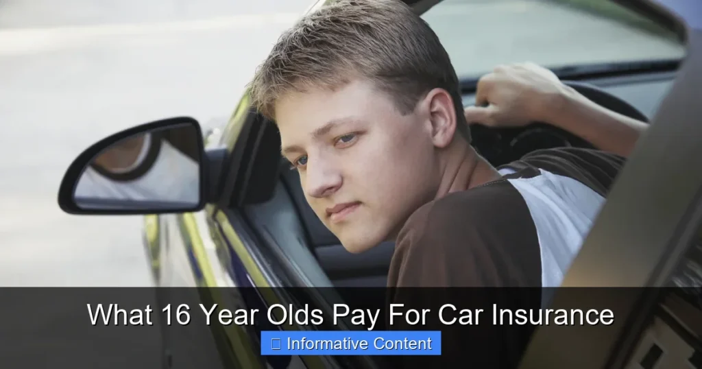 What 16 Year Olds Pay For Car Insurance