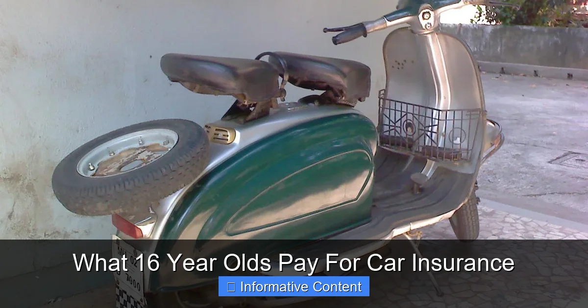 What 16 Year Olds Pay For Car Insurance