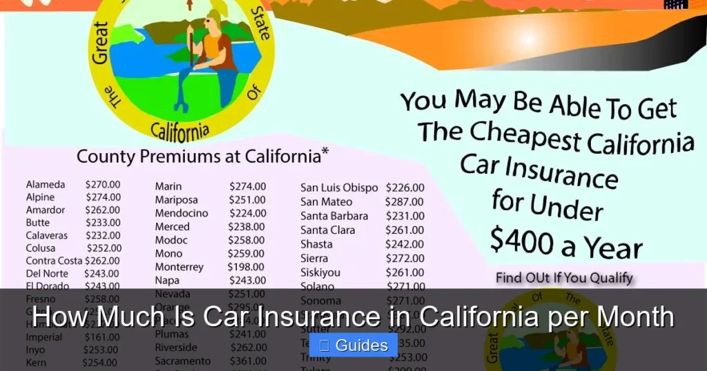 How Much Is Car Insurance in California per Month