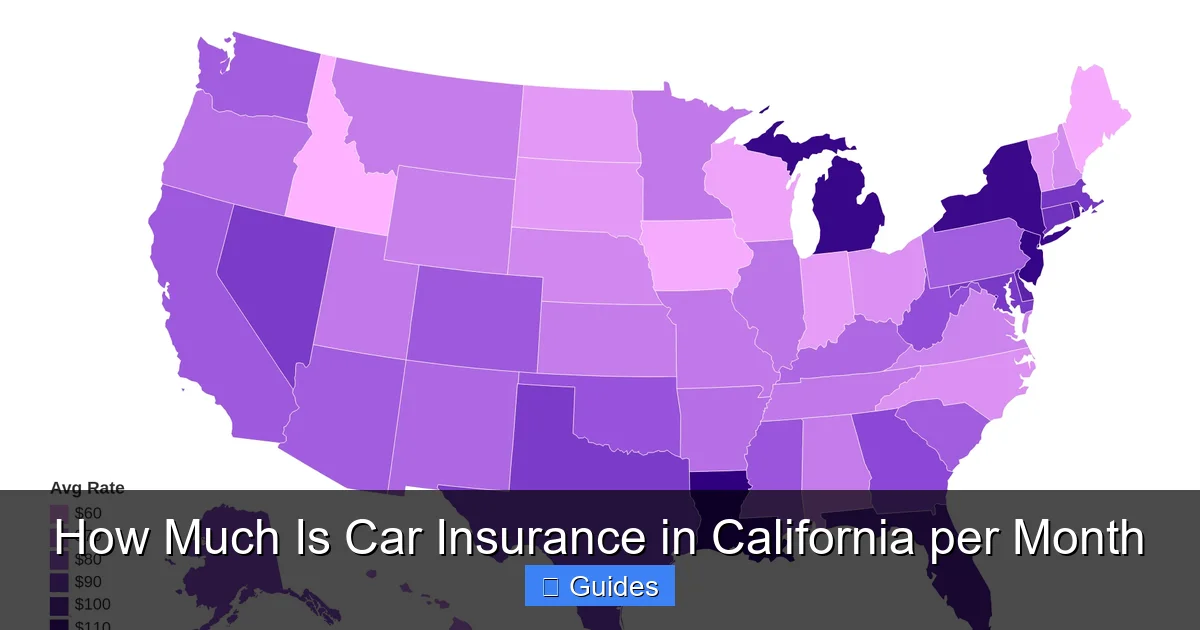 How Much Is Car Insurance in California per Month