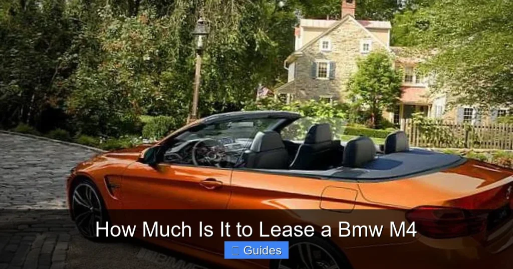 How Much Is It to Lease a Bmw M4