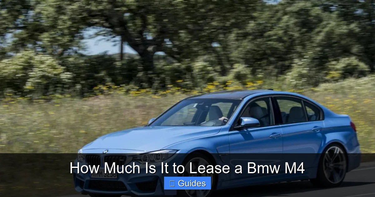 How Much Is It to Lease a Bmw M4