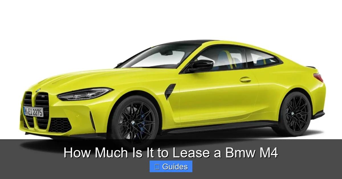 How Much Is It to Lease a Bmw M4