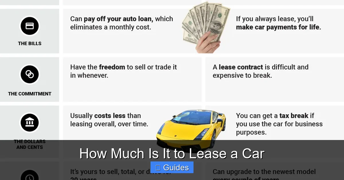 How Much Is It to Lease a Car