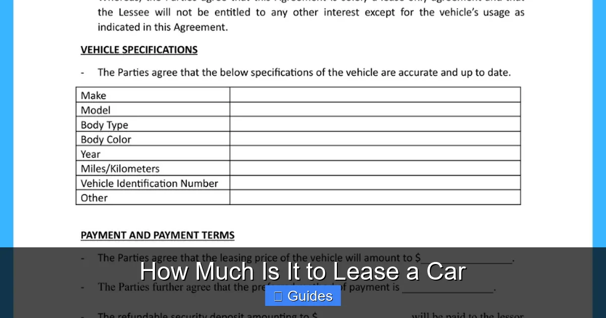 How Much Is It to Lease a Car