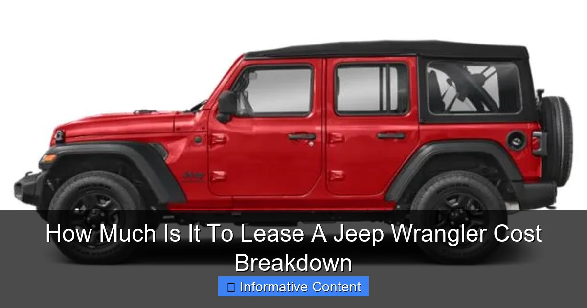 How Much Is It To Lease A Jeep Wrangler Cost Breakdown
