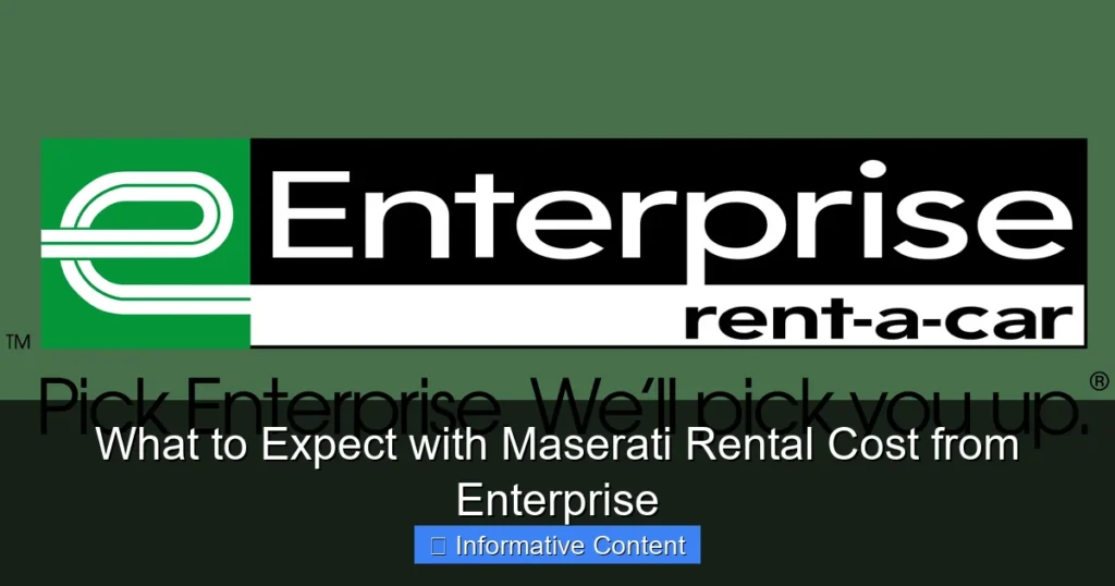What to Expect with Maserati Rental Cost from Enterprise