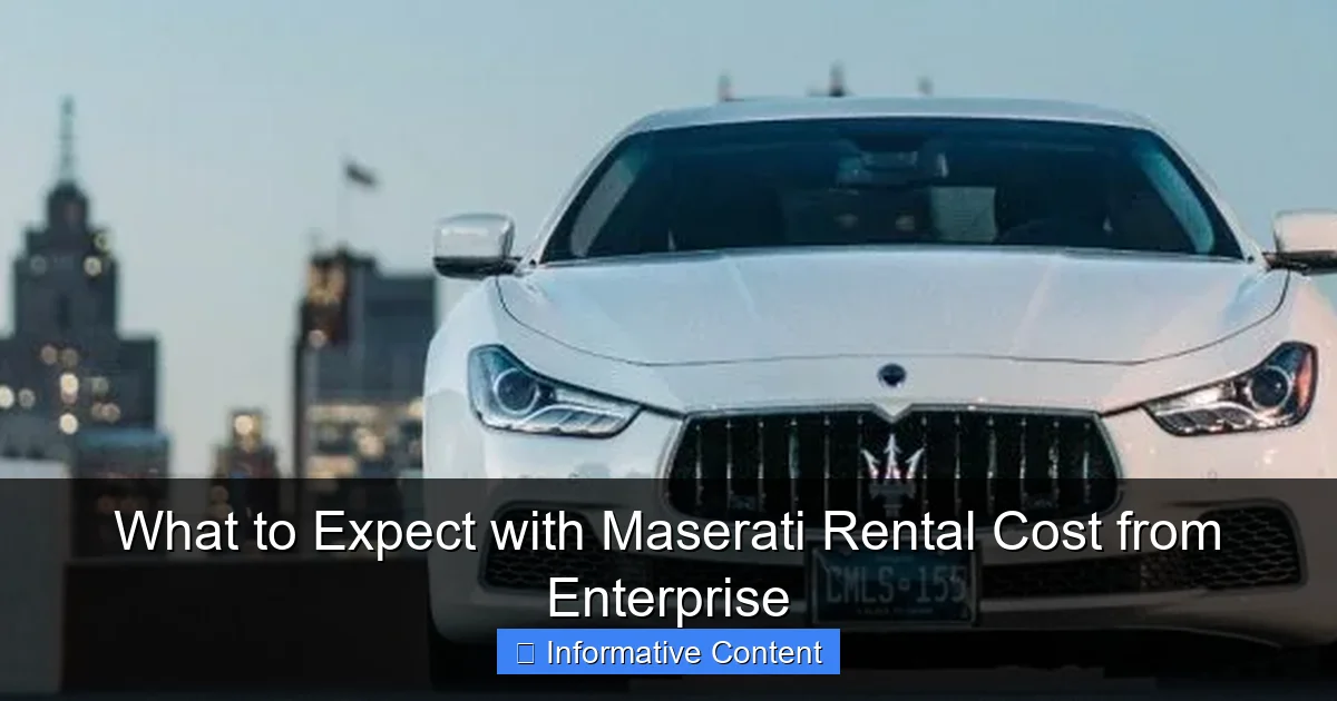 What to Expect with Maserati Rental Cost from Enterprise
