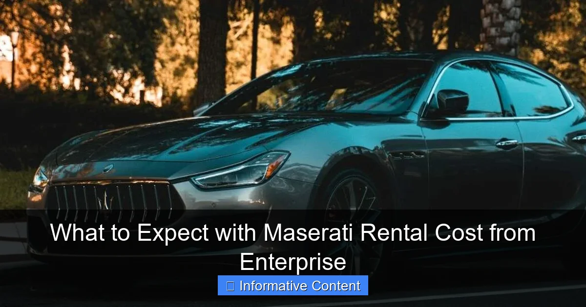 What to Expect with Maserati Rental Cost from Enterprise