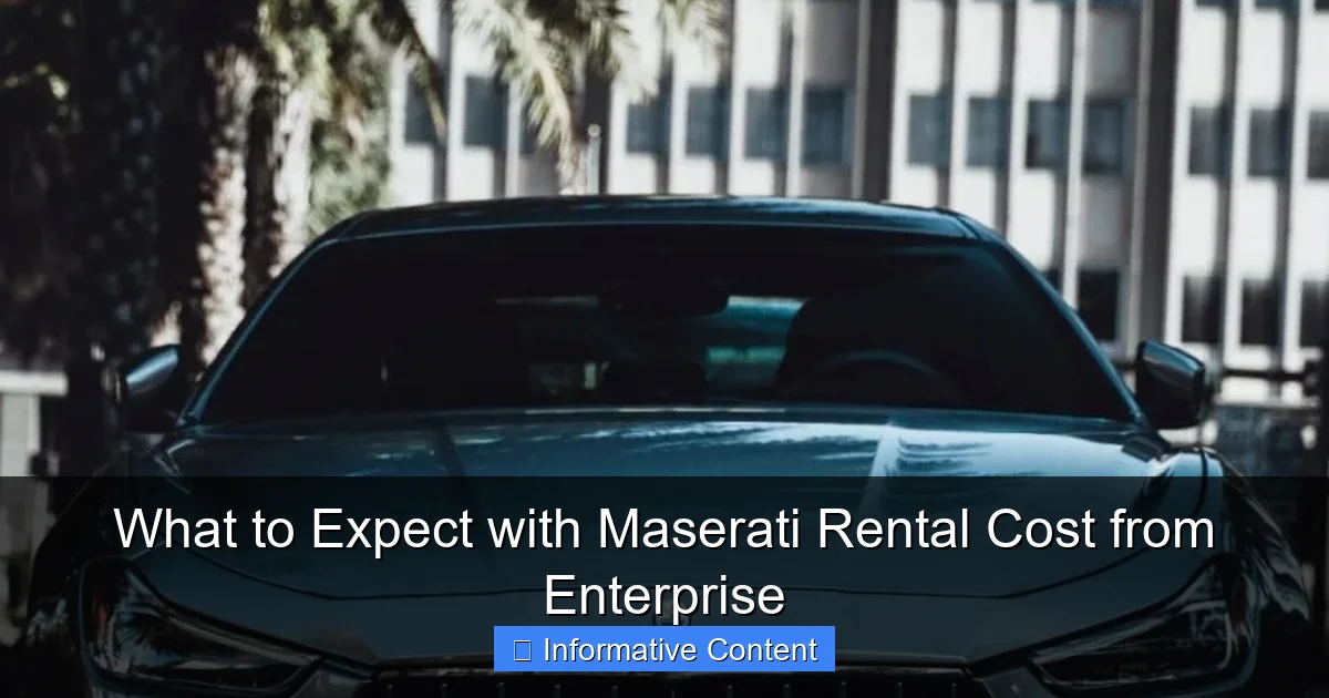 What to Expect with Maserati Rental Cost from Enterprise