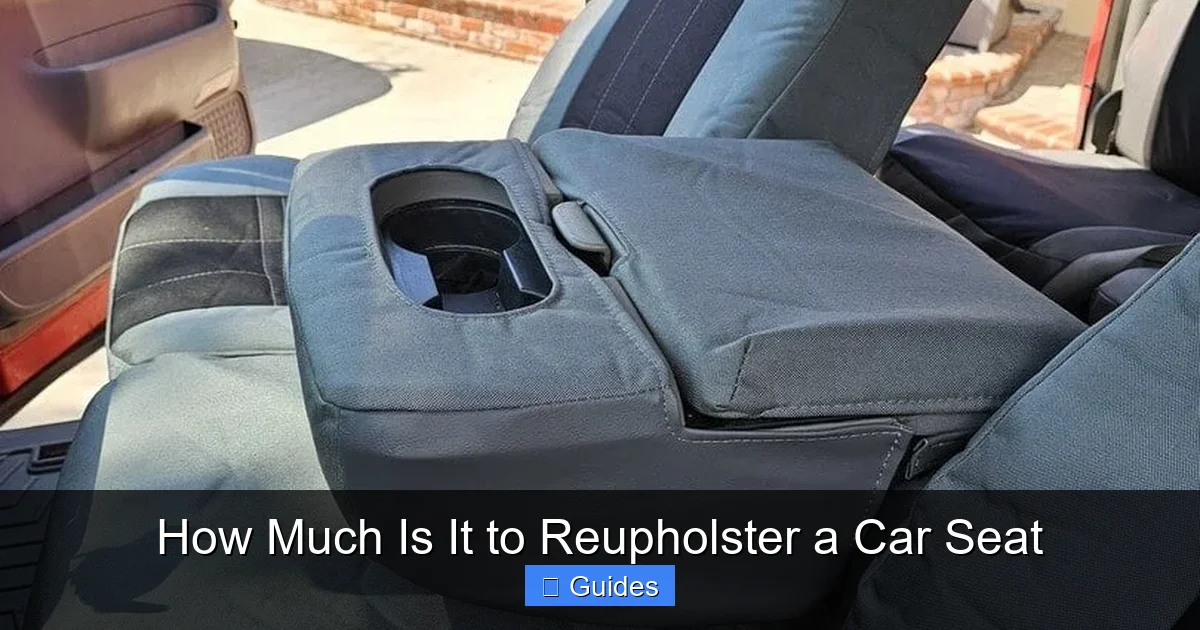 How Much Is It to Reupholster a Car Seat