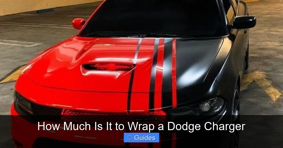 How Much Is It to Wrap a Dodge Charger