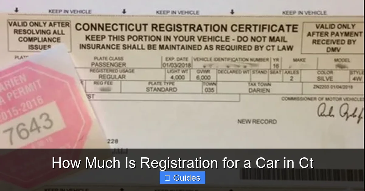How Much Is Registration for a Car in Ct