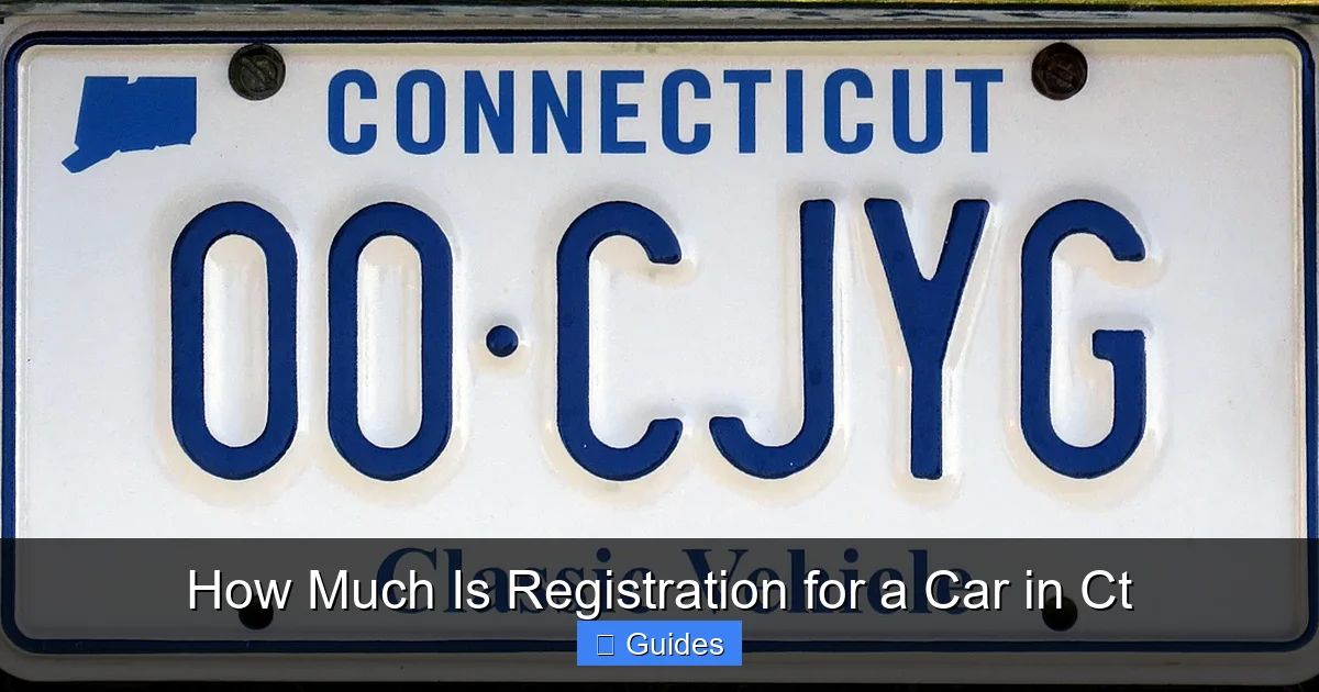 How Much Is Registration for a Car in Ct