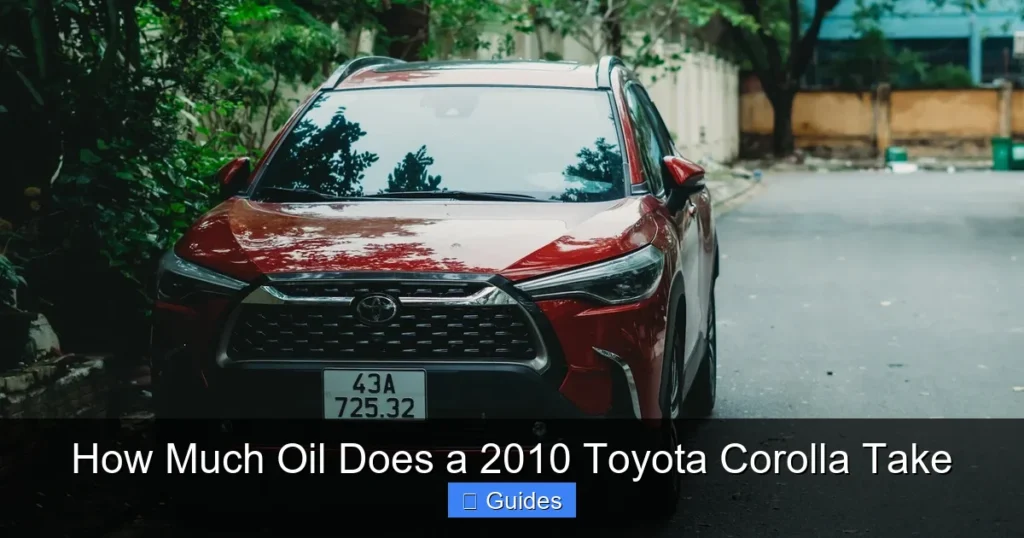 How Much Oil Does a 2010 Toyota Corolla Take