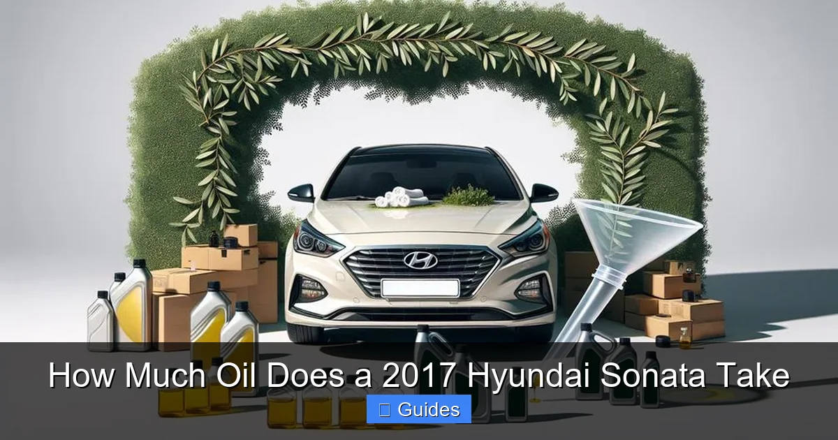 How Much Oil Does a 2017 Hyundai Sonata Take