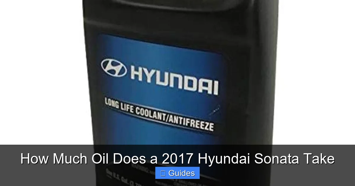 How Much Oil Does a 2017 Hyundai Sonata Take