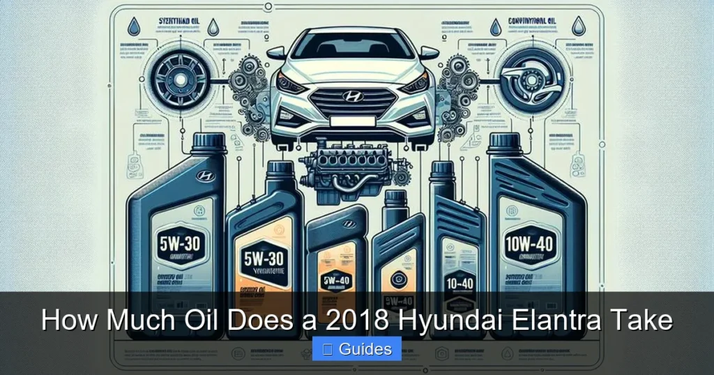 How Much Oil Does a 2018 Hyundai Elantra Take