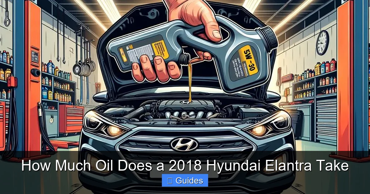 How Much Oil Does a 2018 Hyundai Elantra Take