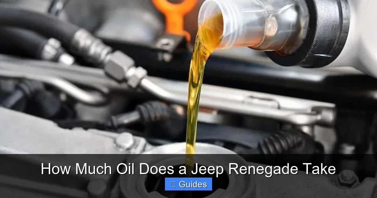 How Much Oil Does a Jeep Renegade Take