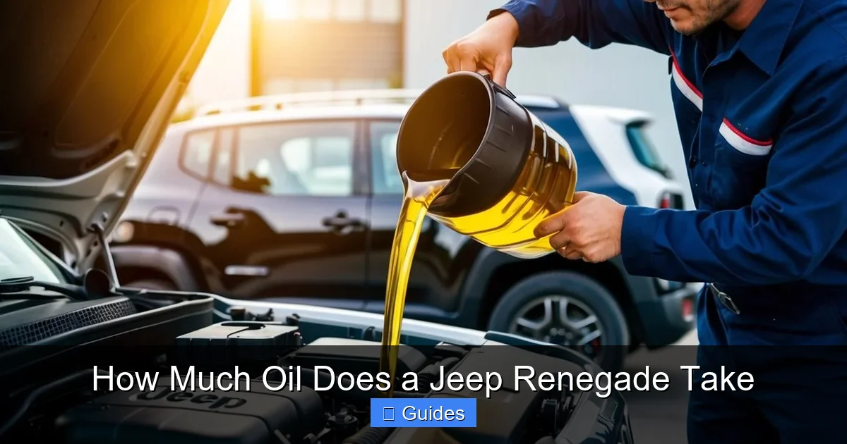 How Much Oil Does a Jeep Renegade Take