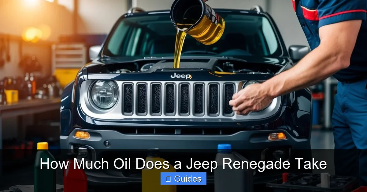 How Much Oil Does a Jeep Renegade Take