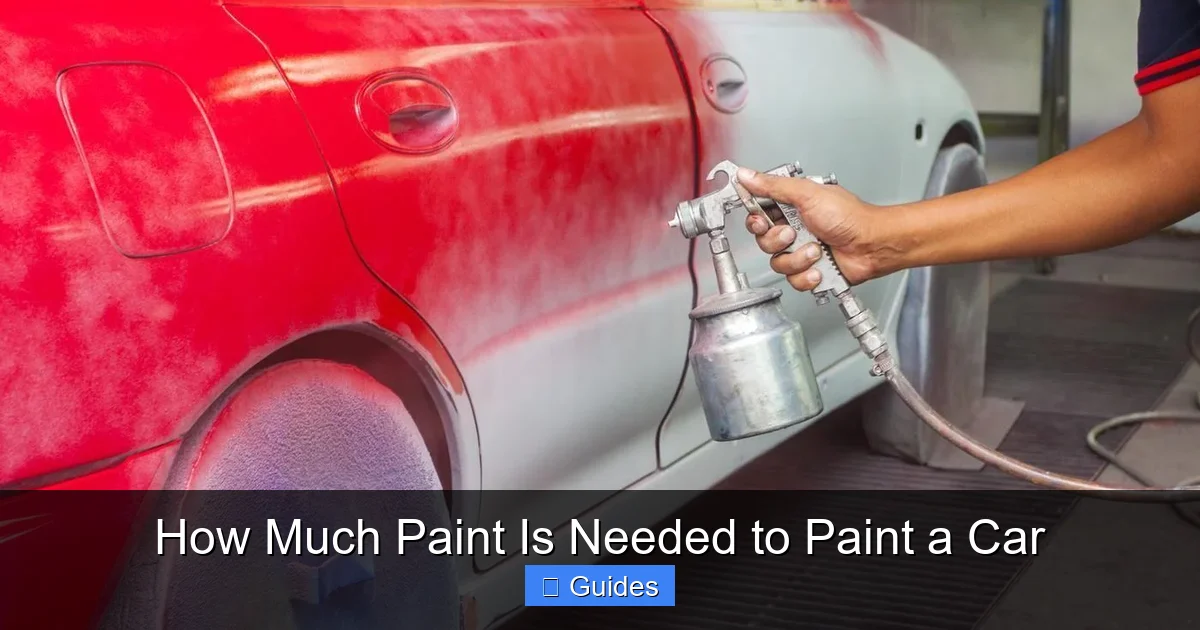 How Much Paint Is Needed to Paint a Car