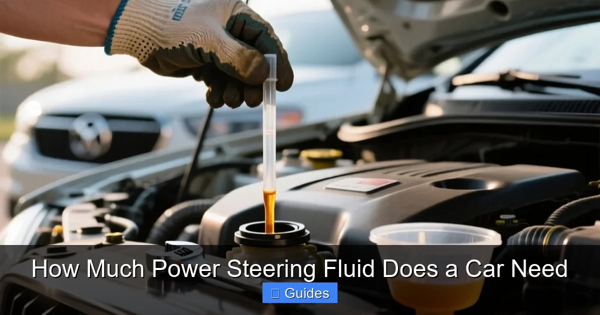 How Much Power Steering Fluid Does a Car Need