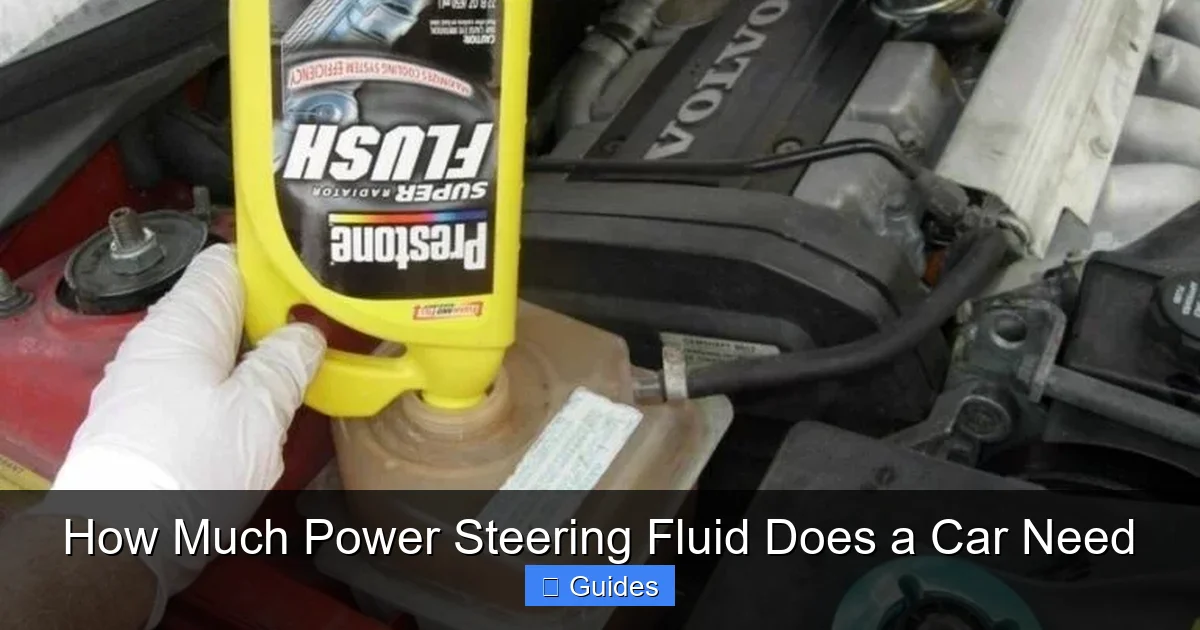 How Much Power Steering Fluid Does a Car Need