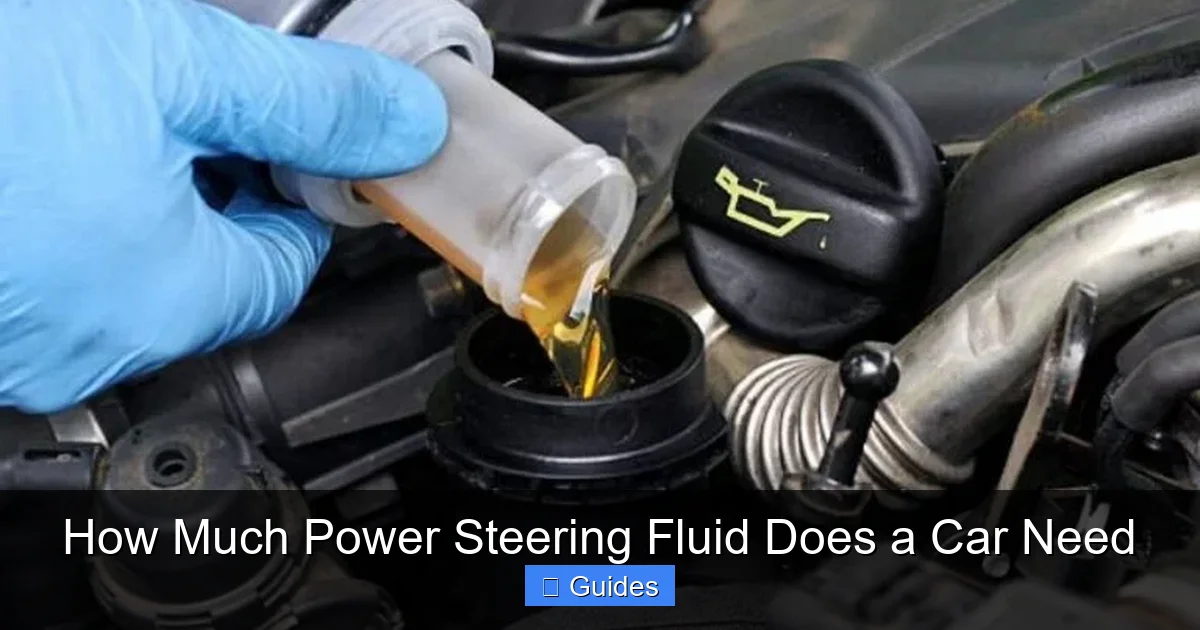 How Much Power Steering Fluid Does a Car Need