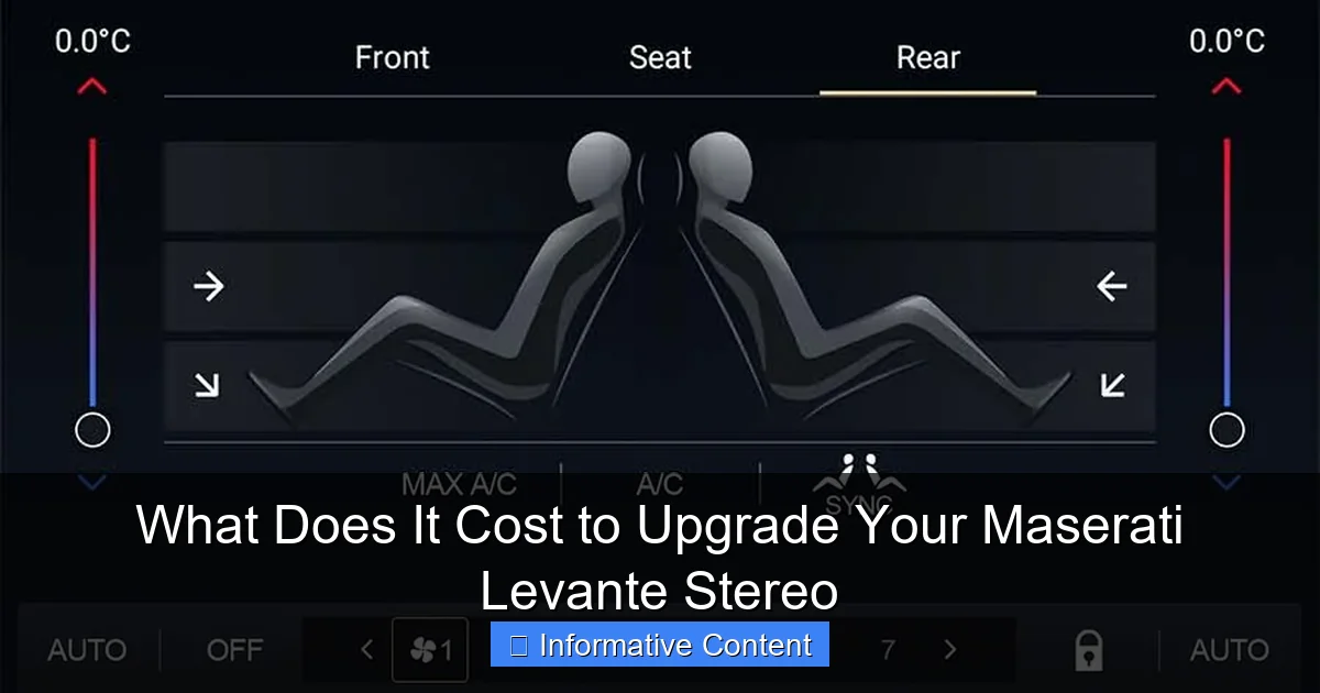 What Does It Cost to Upgrade Your Maserati Levante Stereo