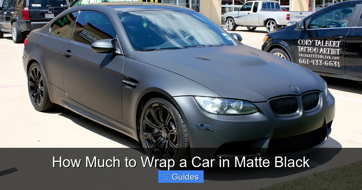 How Much to Wrap a Car in Matte Black