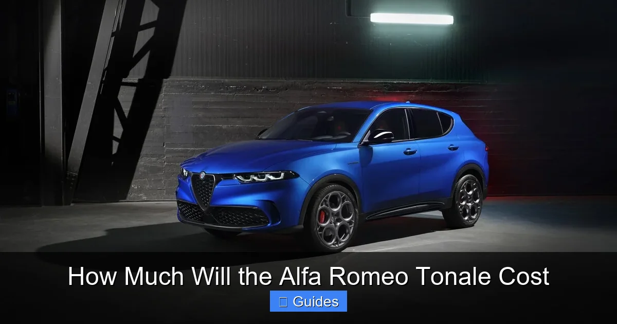 How Much Will the Alfa Romeo Tonale Cost