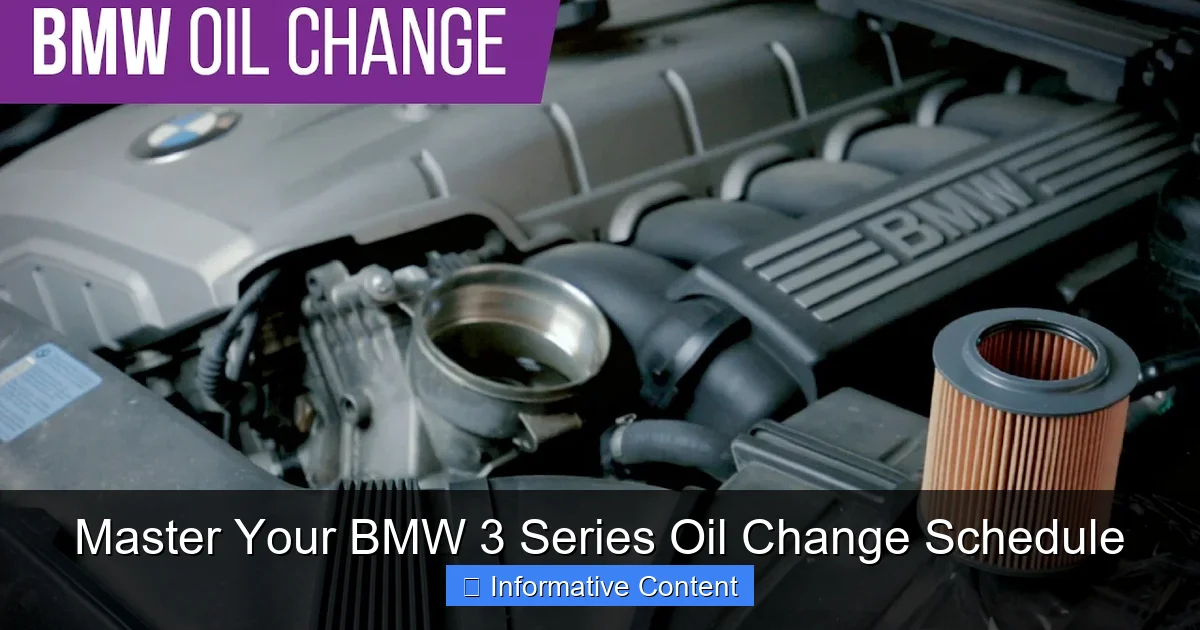 Master Your BMW 3 Series Oil Change Schedule